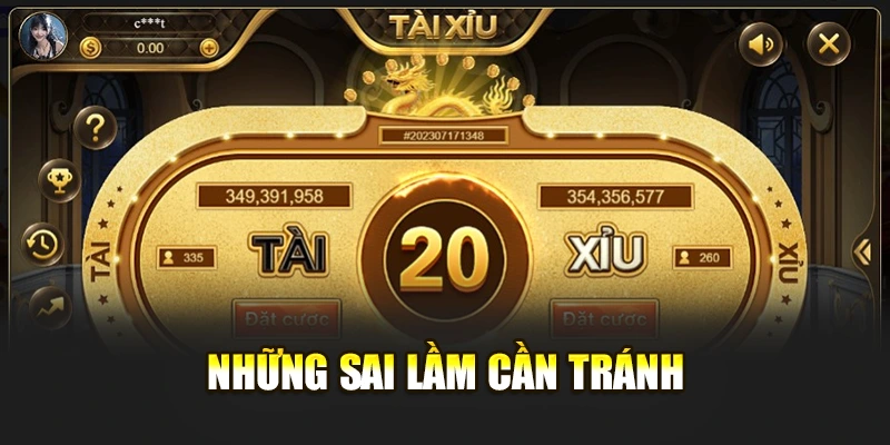 Những sai lầm cần tránh